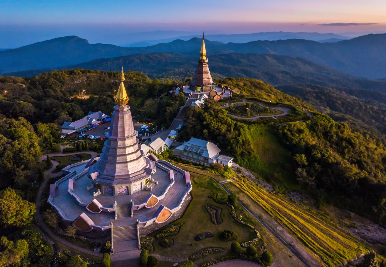 Thailand Mountain Trail Hikking Trails, Trekking Trips, & Running Tours Thailand Aerial,view,drone,:,the,great,holy,relics,pagoda,in