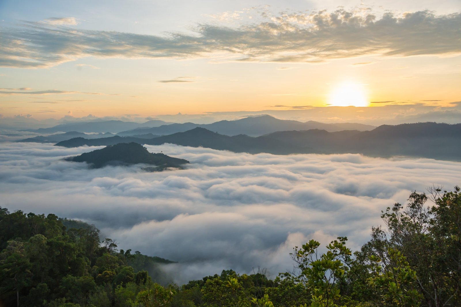 Thailand Mountain Trail Hikking Trails, Trekking Trips, & Running Tours Thailand Beautiful,sea,of,mist,in,betong,,,thailand.