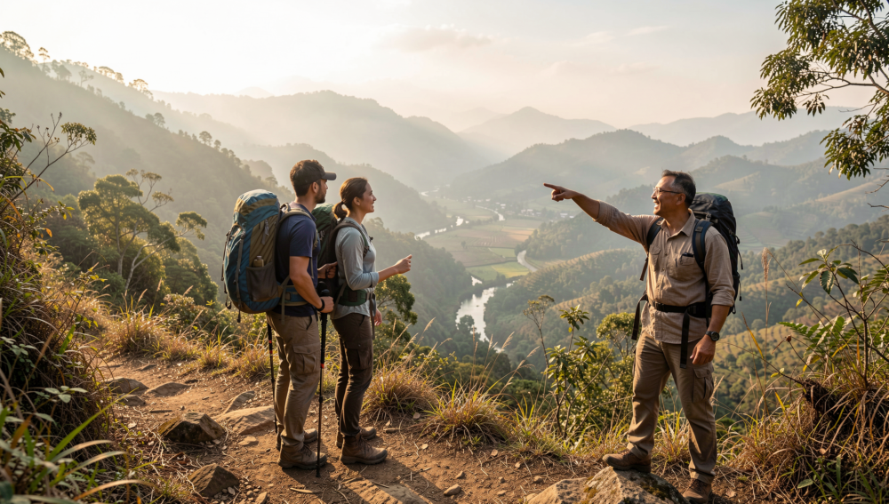Private trekking tour in Chiang Mai with local guide and mountain viewpoint in Northern Thailand